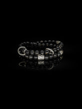 25 year series stabilized wood bracelet | black X