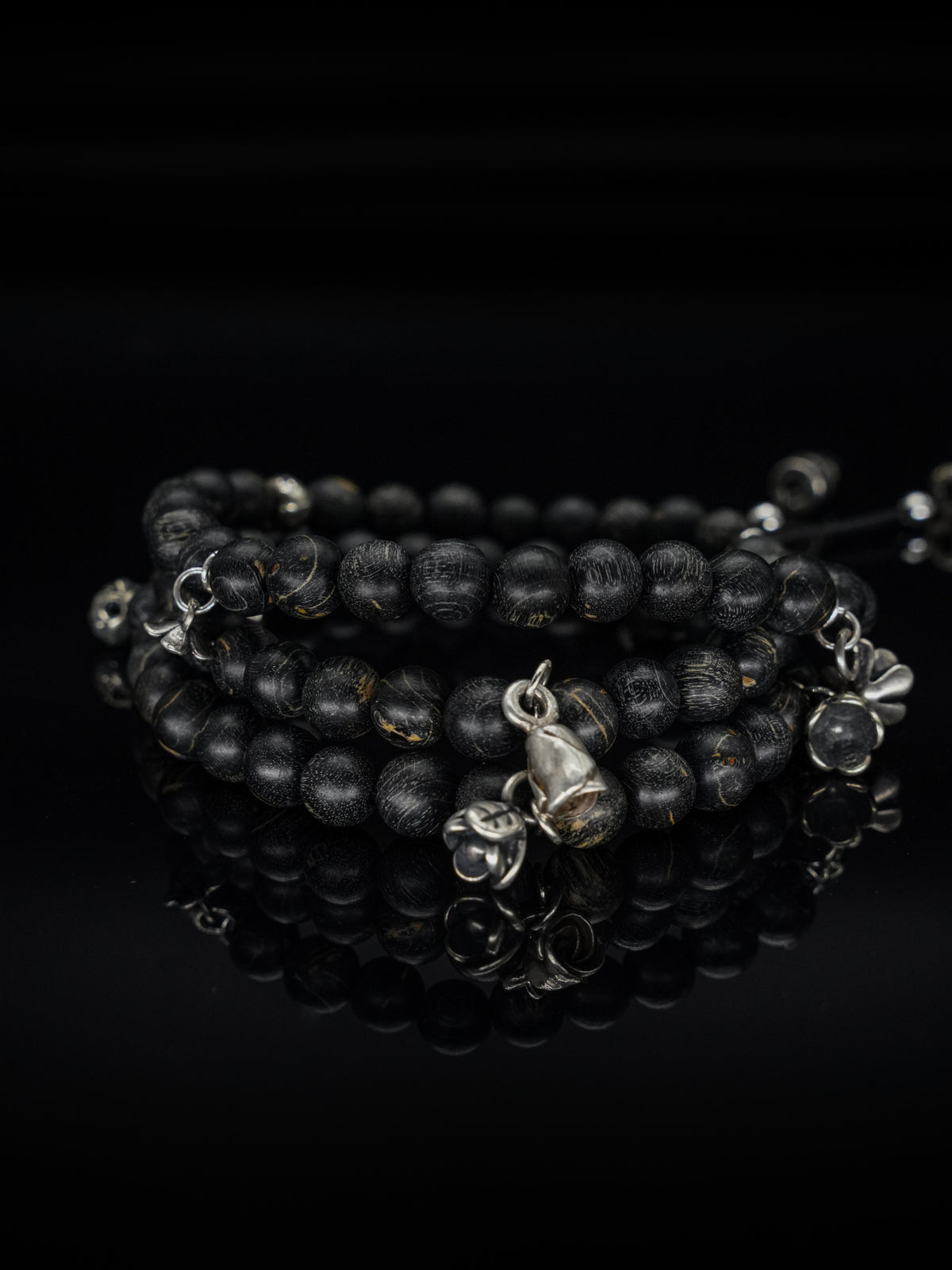 25 year series stabilized wood bracelet | Flowers in stones