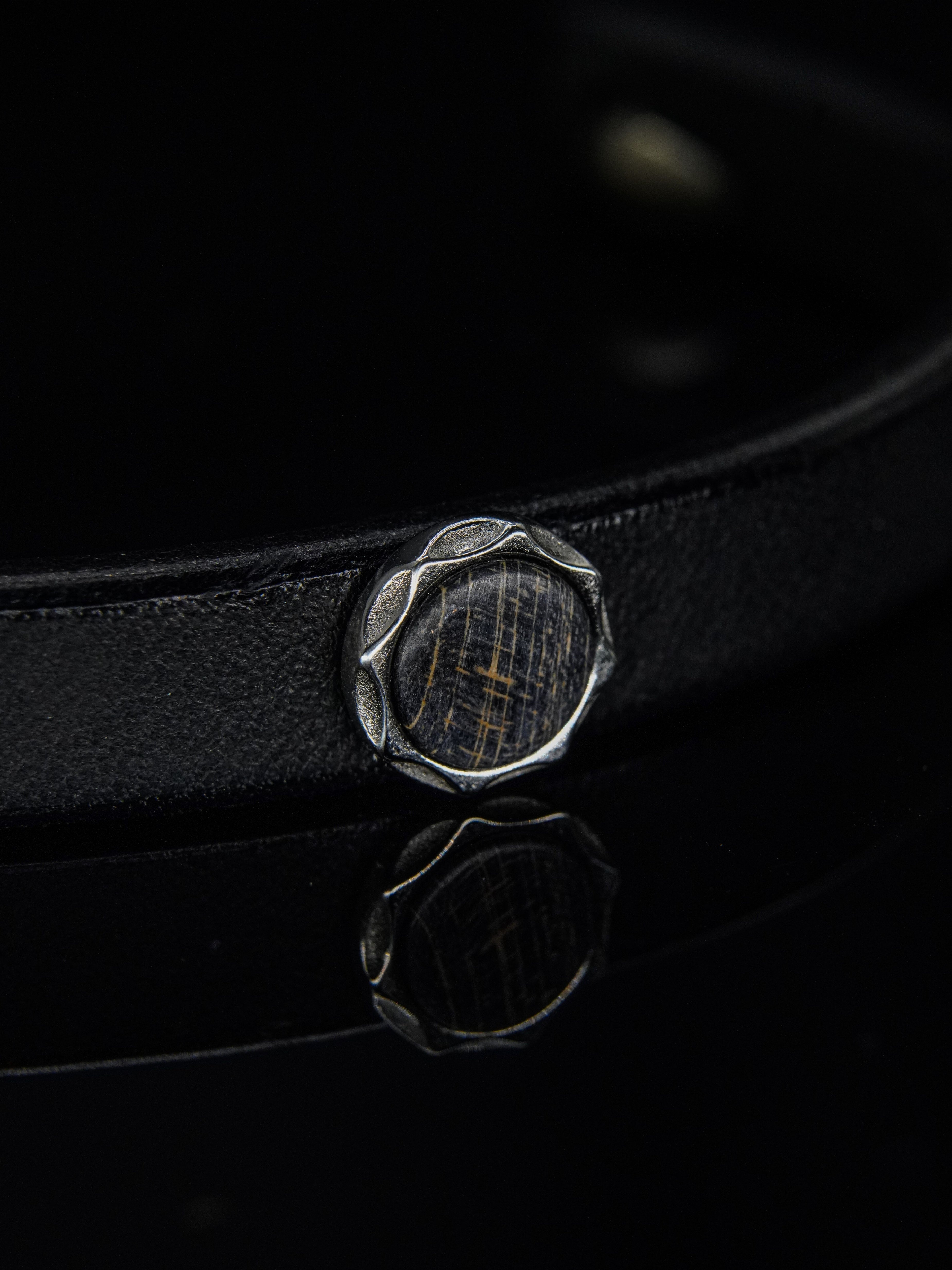 25 year series stabilized wood bracelet | black C