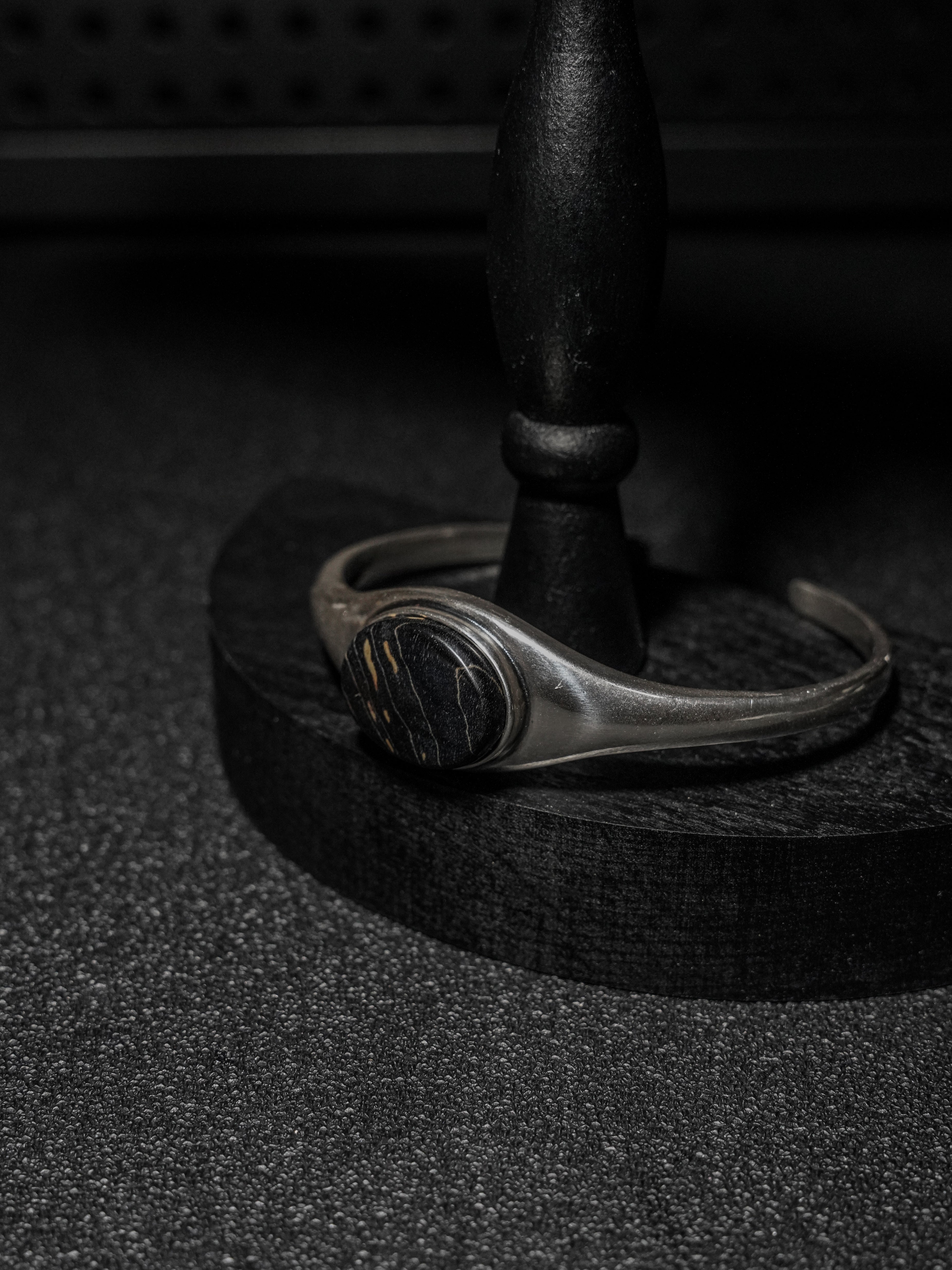 25 year series stabilized wood bracelet | black C