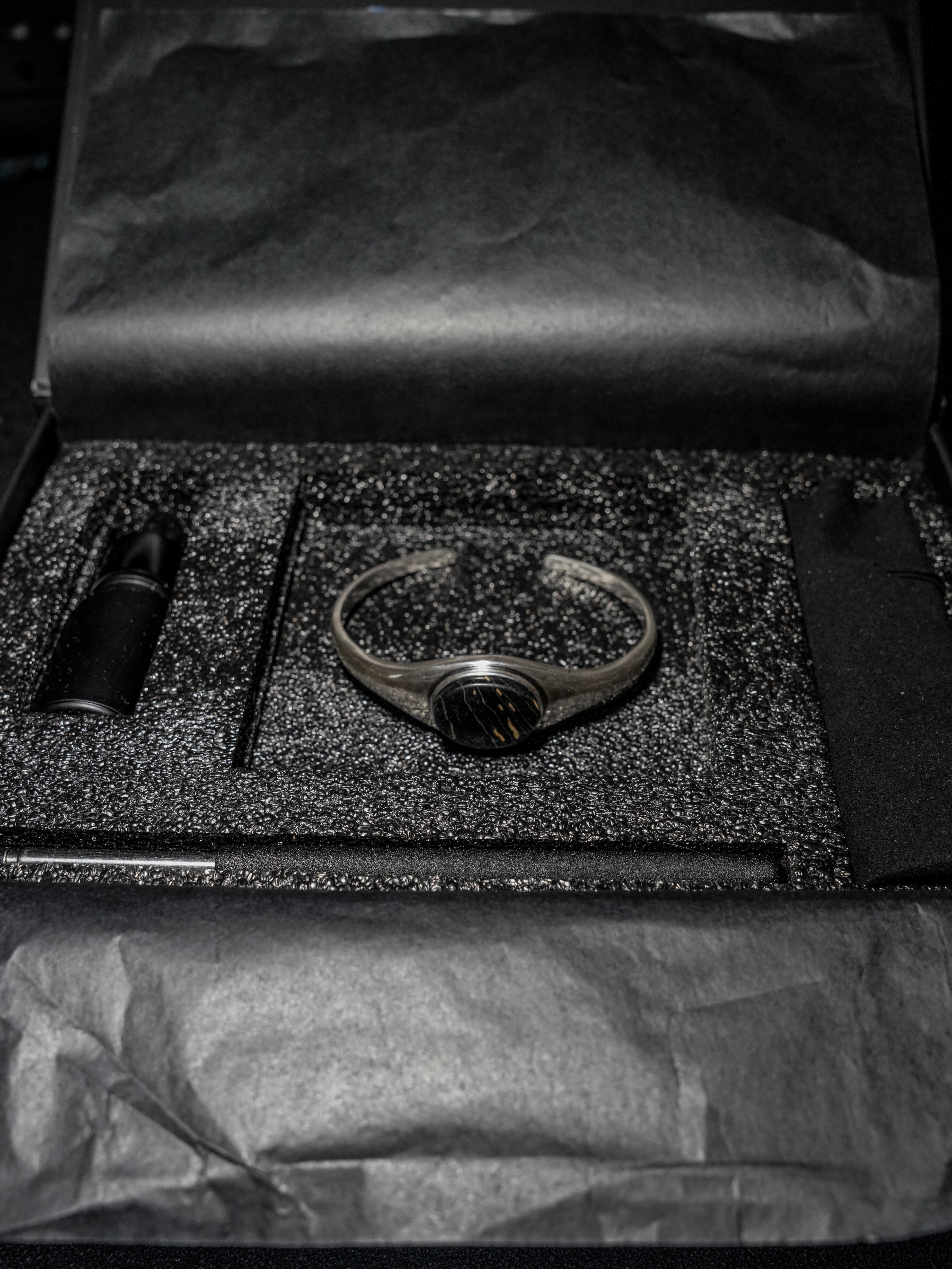 25 year series stabilized wood bracelet | black C
