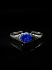 25 year series stabilized wood bracelet | blue C