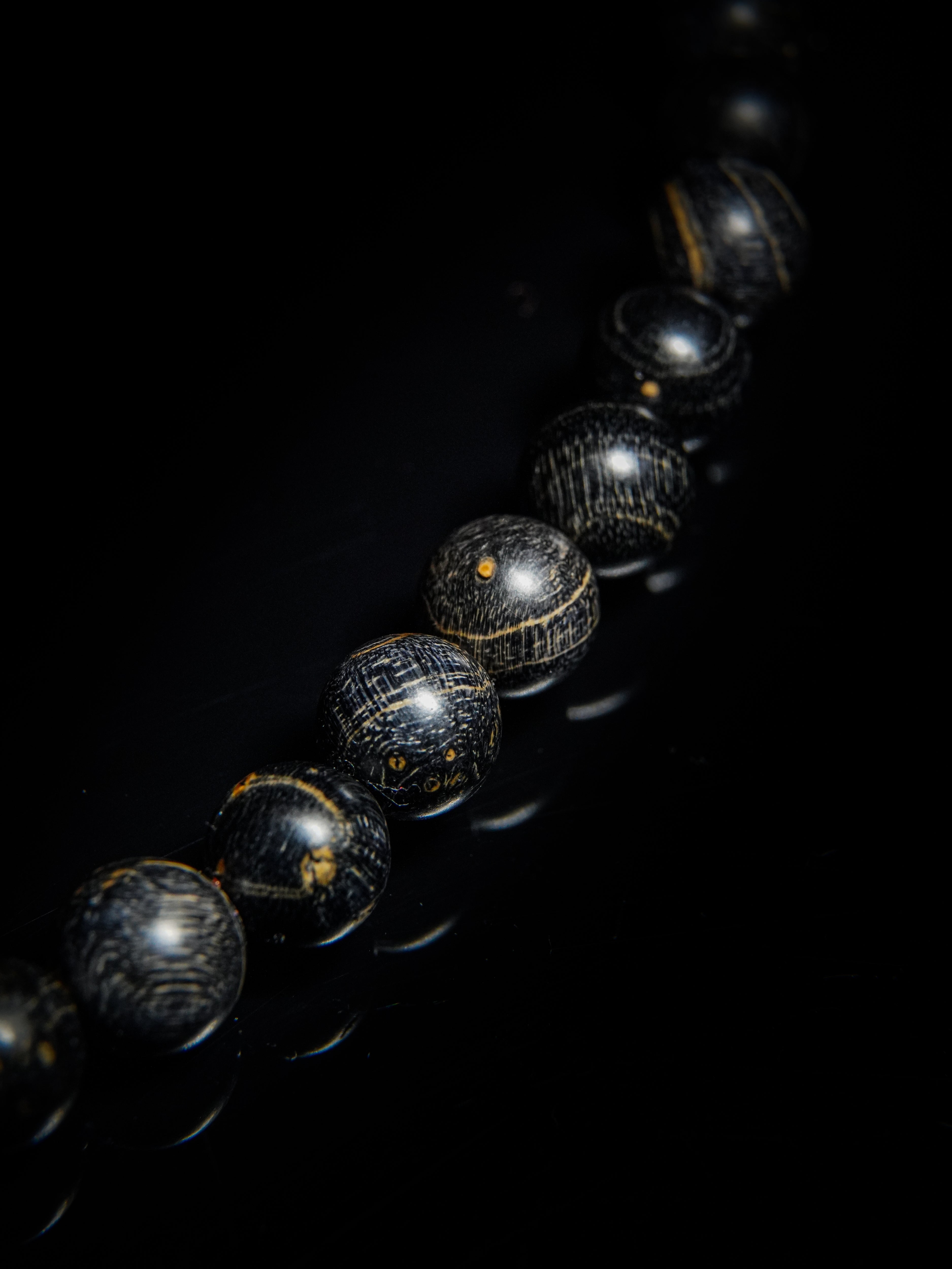 25 year series stabilized wood bracelet | black X