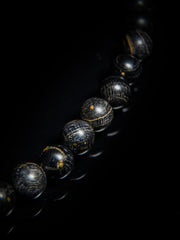 25 year series stabilized wood bracelet | black X