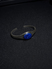 25 year series stabilized wood bracelet | blue C