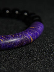25 year series stabilized wood bracelet | Purple bowstring