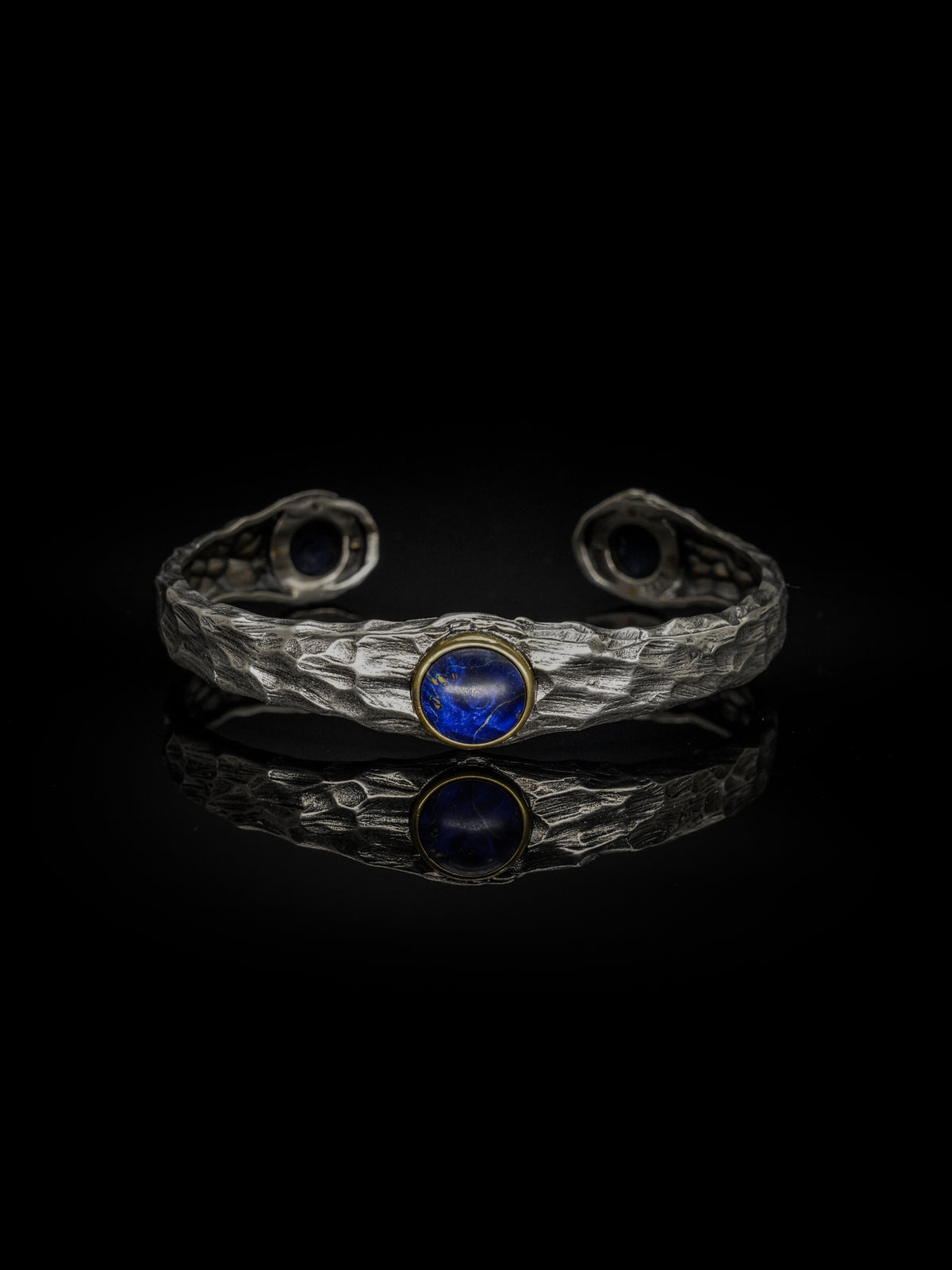 25 year series stabilized wood bracelet | blue XC