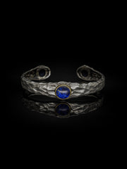 25 year series stabilized wood bracelet | blue XC
