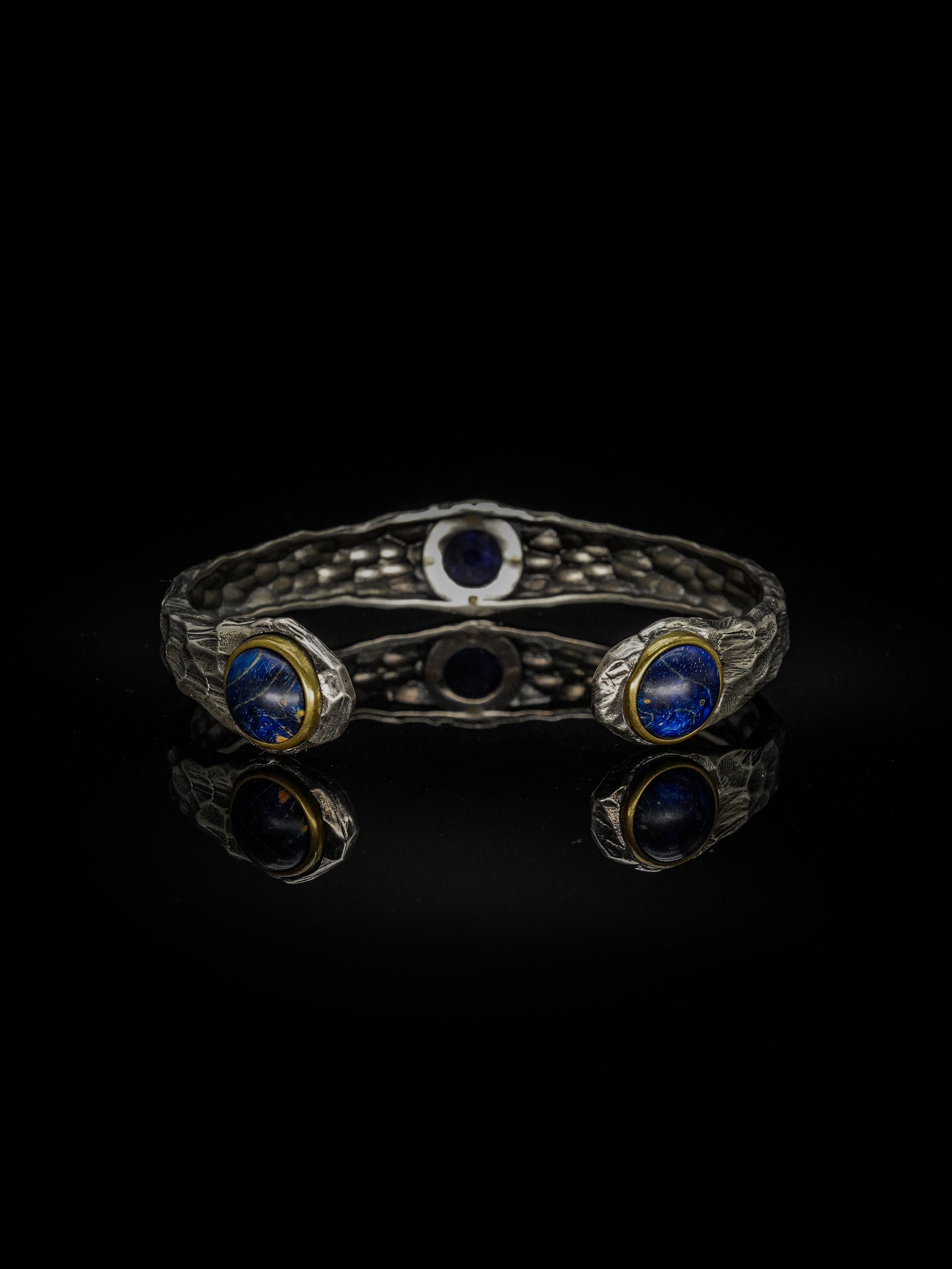 25 year series stabilized wood bracelet | blue XC