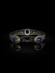 25 year series stabilized wood bracelet | blue XC