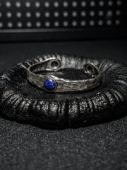 25 year series stabilized wood bracelet | blue XC