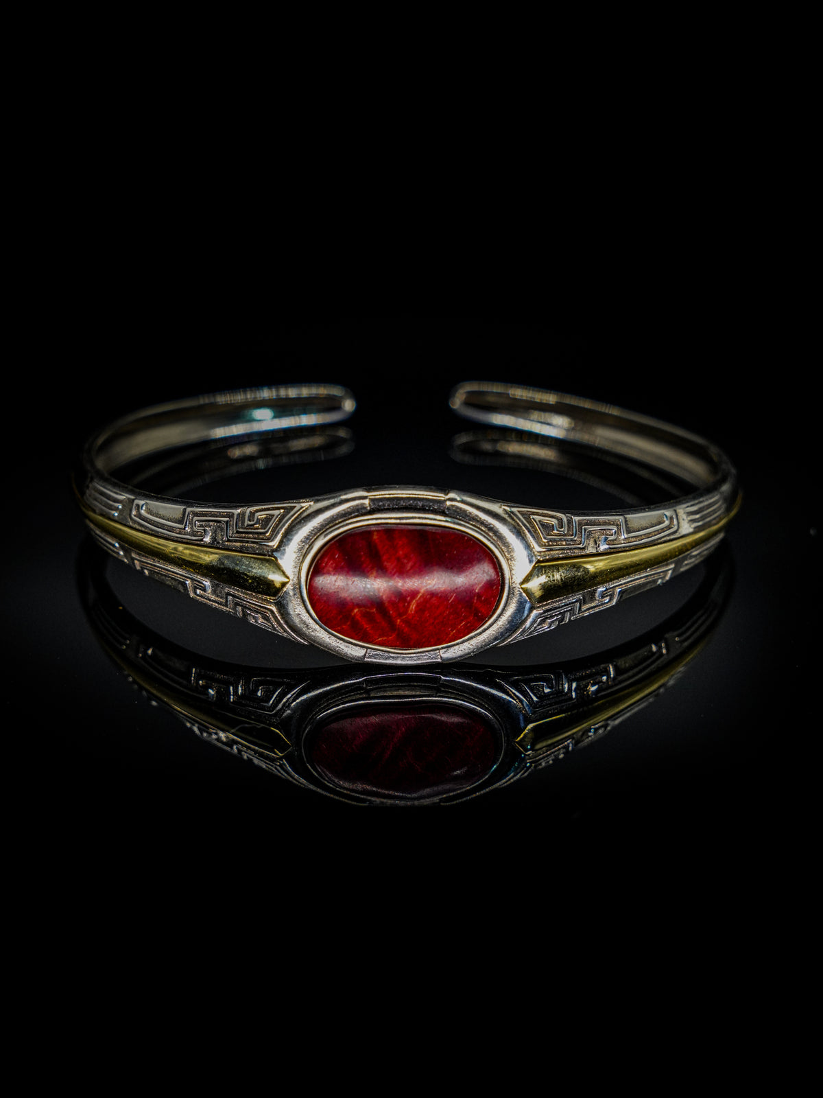 25 year series stabilized wood bracelet | red SC