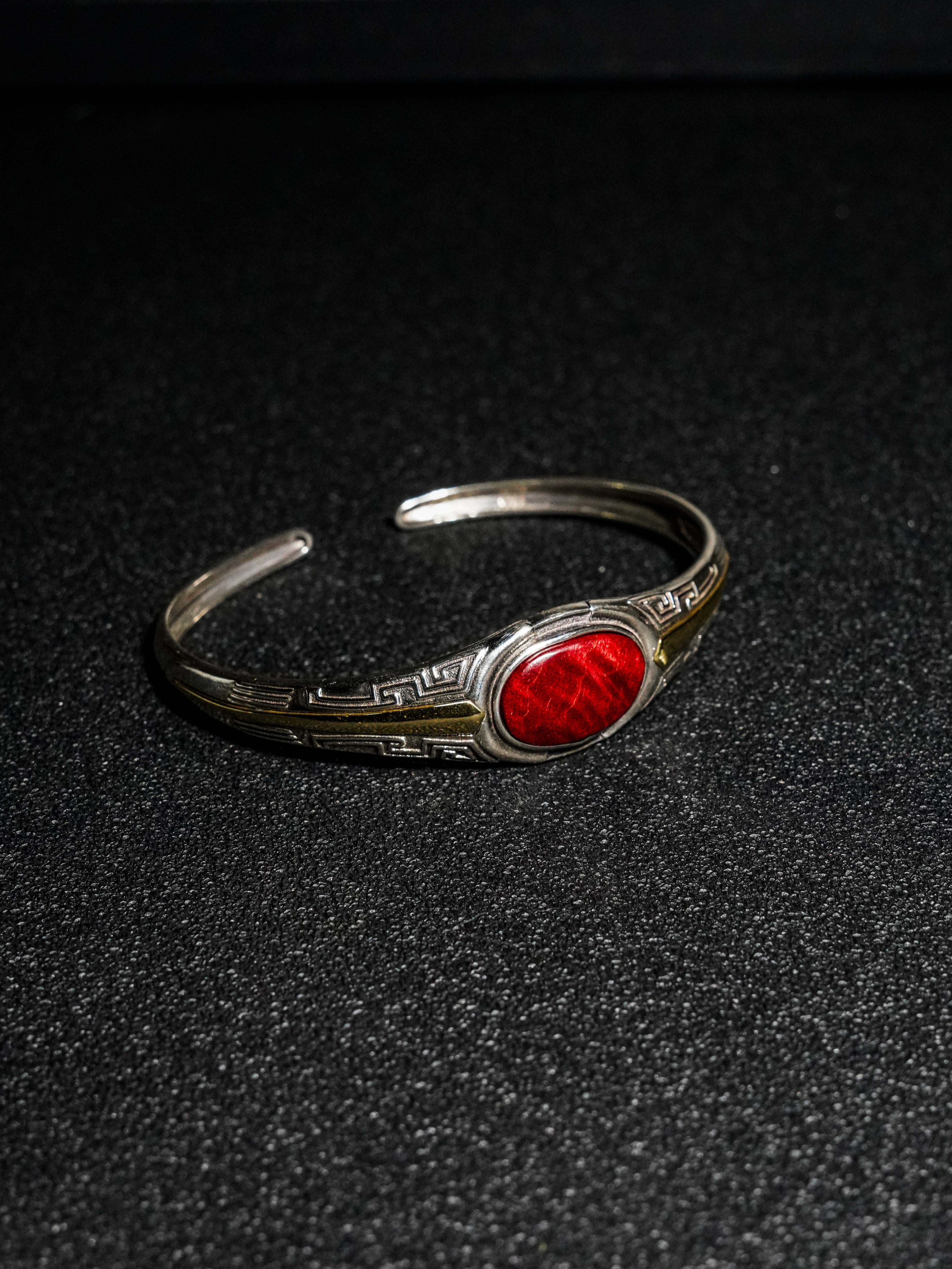 25 year series stabilized wood bracelet | red SC