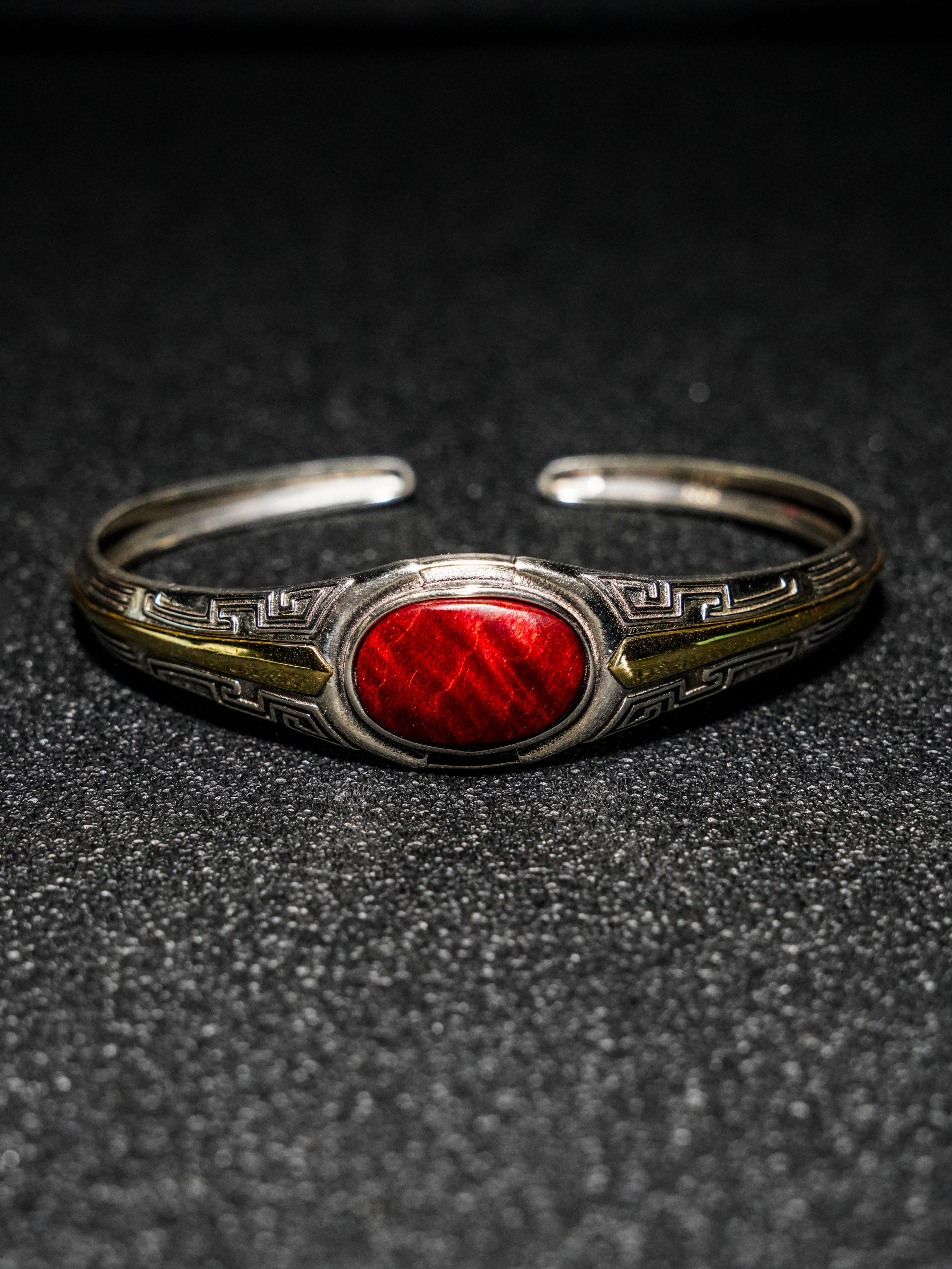 25 year series stabilized wood bracelet | red SC