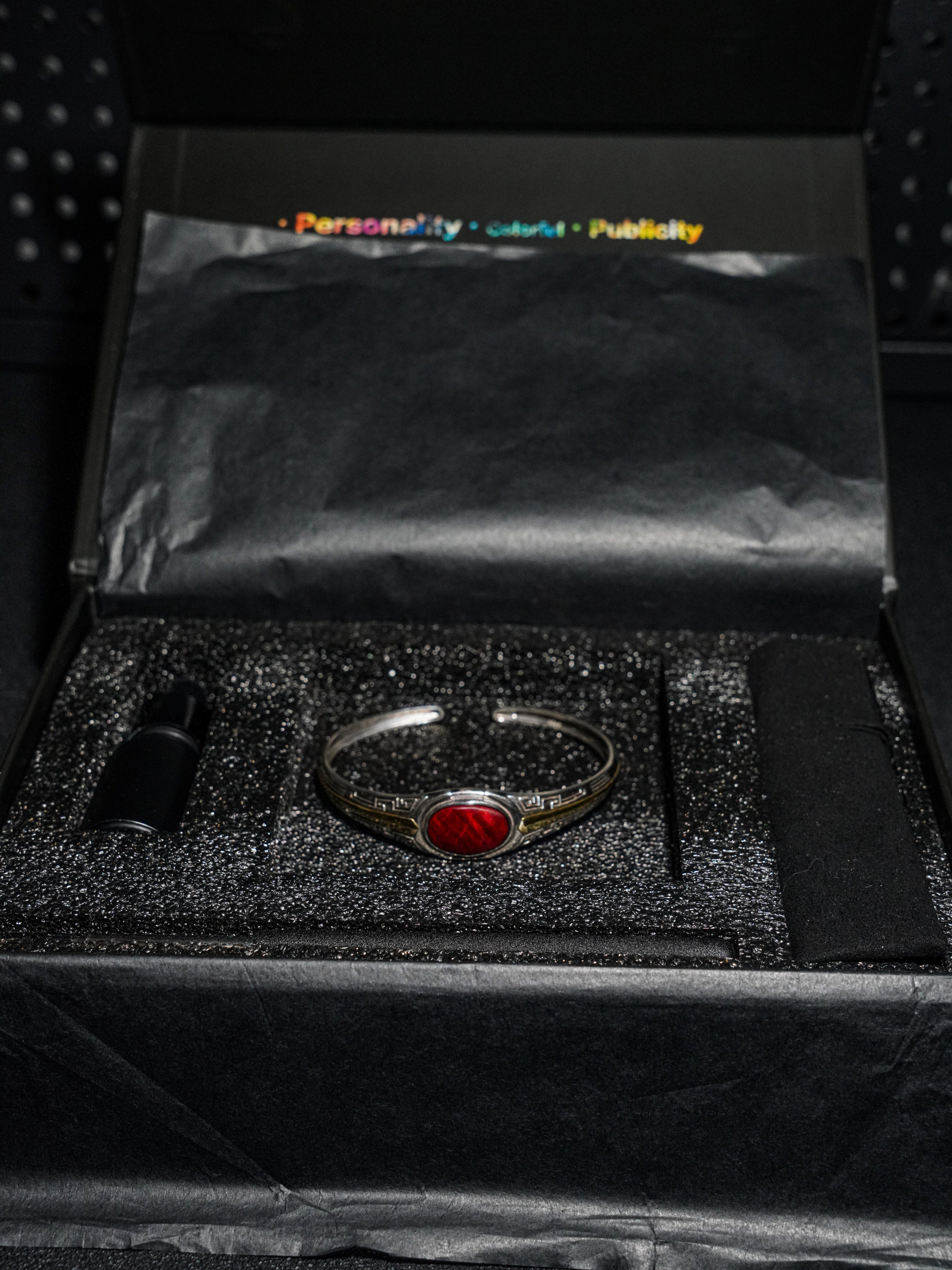 25 year series stabilized wood bracelet | red SC
