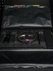 25 year series stabilized wood bracelet |purple SC