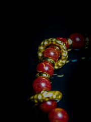 25 year series stabilized wood bracelet | red X